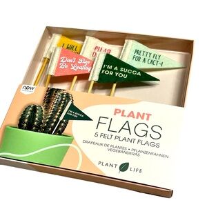 npw Plant Life set of 5 felt Plant Flags‎ New in box